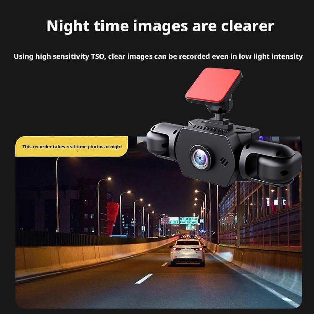 Full View Car Dashcam System 360° Panoramic Recording 4k Definition 1080p
