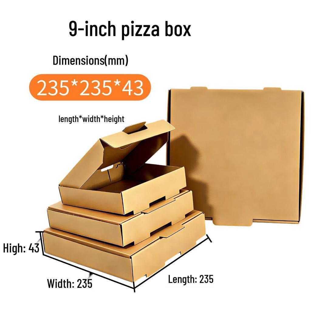 Custom Logo Food-Grade Kraft Pizza Box