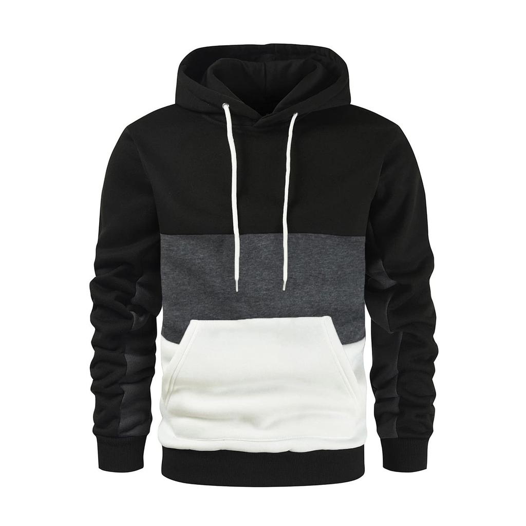 Men's Colorblock Autumn/Winter Long Sleeve Hoodie Hoodie Top Sweater Hooded Jacket
