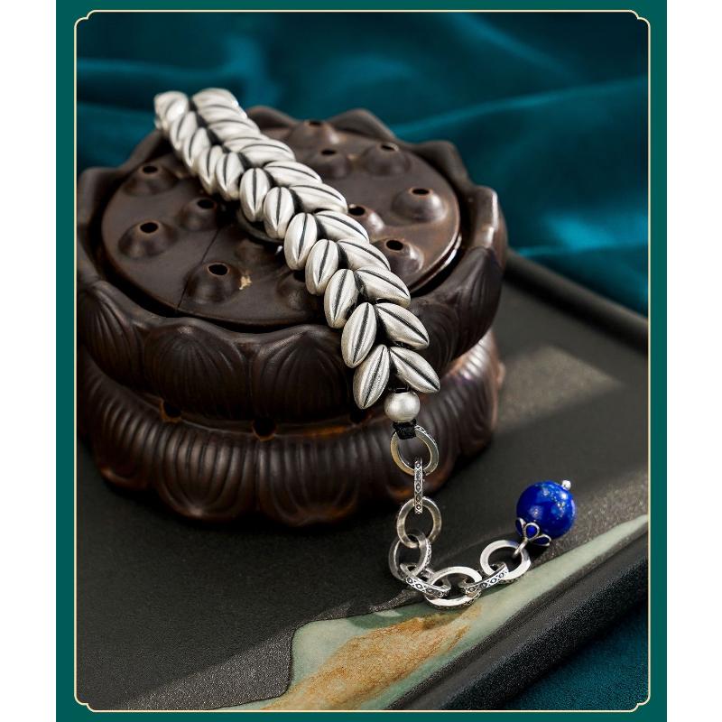 Wheat Ear Safety Bracelet Women's Retro Style New Barley Cheongsam Accessories Ins