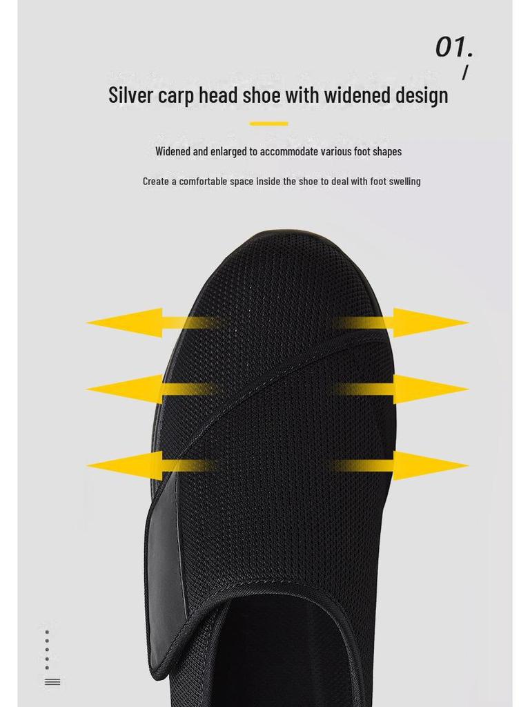 Podzimní pohodlná obuv: Široká noha, boty na chůzi s vbočeným palcem pro muže a ženy ve věku 50+ (Model A112)