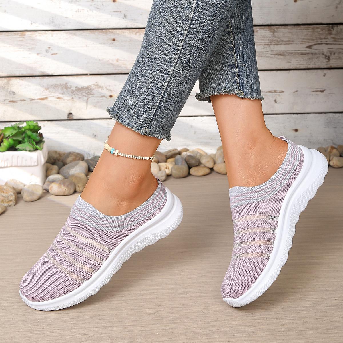 Neuer Stil Bequeme Atmungsaktive Damen-Halbzehen-Hausschuhe - Leichte Heimschuhe 40 rosa