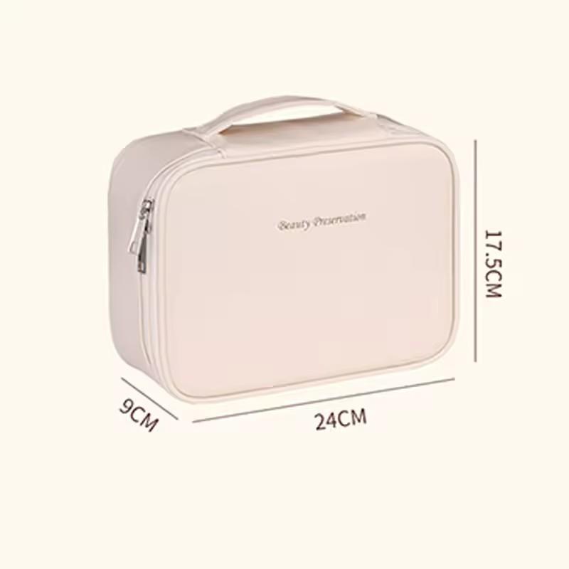 New Women's PU Leather Cosmetic Bag Portable Storage Bag Large Capacity Luxury Makeup Bag Travel Organizer Toiletry Bags
