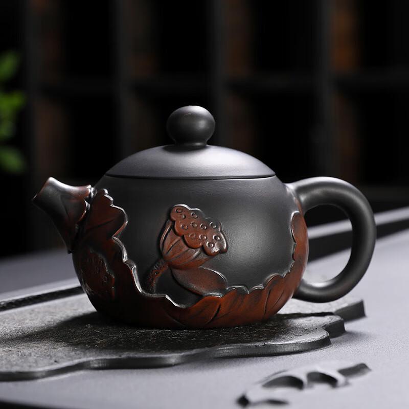 Shijiana Hand-Carved Purple Clay Teapot