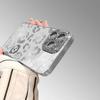 Grey Leopard Print Electroplate Silver Phone Case For Samsung Galaxy S26 S25 S24 S23 Ultra Plus FE Tempered Glass Cover