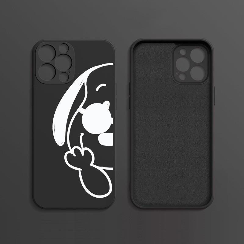 

Модный анимационный мягкий милый телефон для Iphone Plus 8 7 XR Pro 11 13 X Mini Max 14 12 6 XS 6s, силиконовый мягкий прямой чехол из ТПУ Iphone 6/6s чёрный