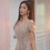 Evening Dress 1011 Autumn and Summer New Banquet Temperament Heavy Industry Light Wedding Dress Engagement Dress Toast Clothes Host