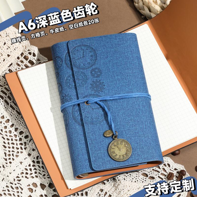 A6 Notebook Travelers Journal Notebook Pu Leather Blank Kraft Diary Book Vintage Sketchbook School Stationery Office Supplies Quality
