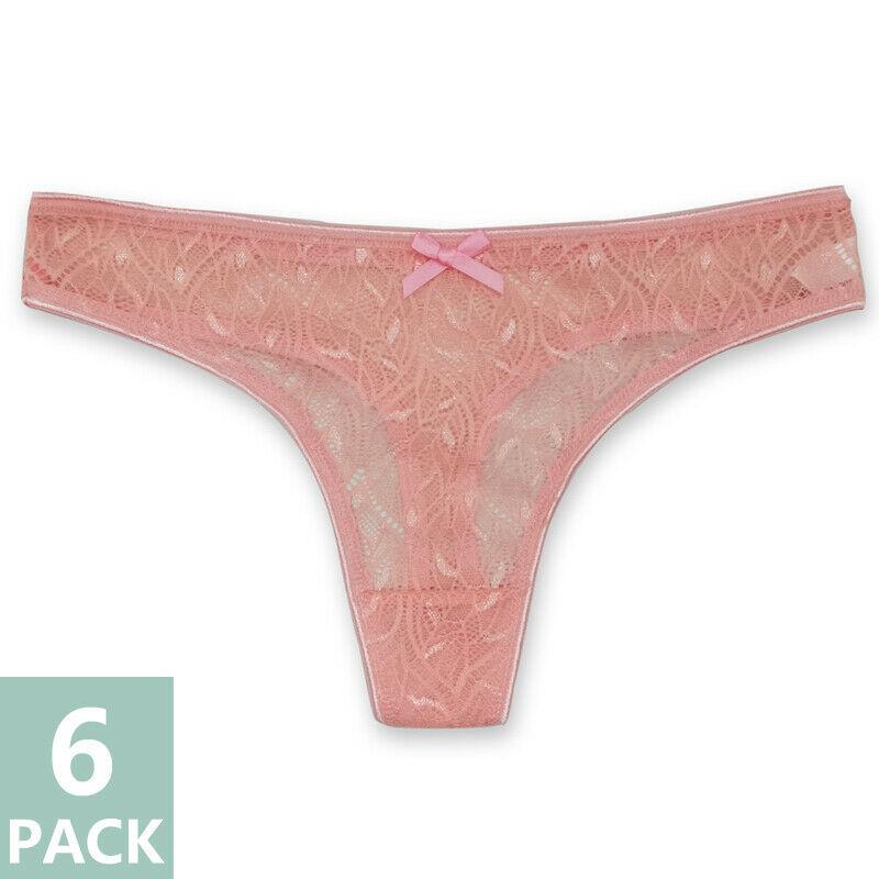 LOT 6 Chiloți tangi brodat din dantelă Chiloți cu două picioare și cu fund cu nod