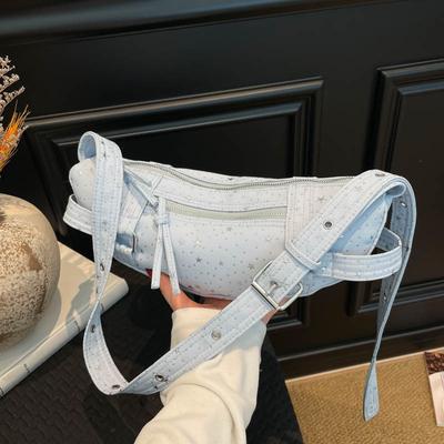 Lazy Large Capacity Commuting and Leisure Bag with Slanted Crossbody Design