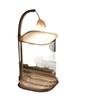 Creative Mini Betta Fish Glass Tank with Light for Desktop Decor, High-End Viewing, and Easy Maintenance.