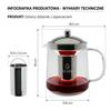 1.2 L Glass Jug With Steel Filter For Coffee, Tea, Herbs