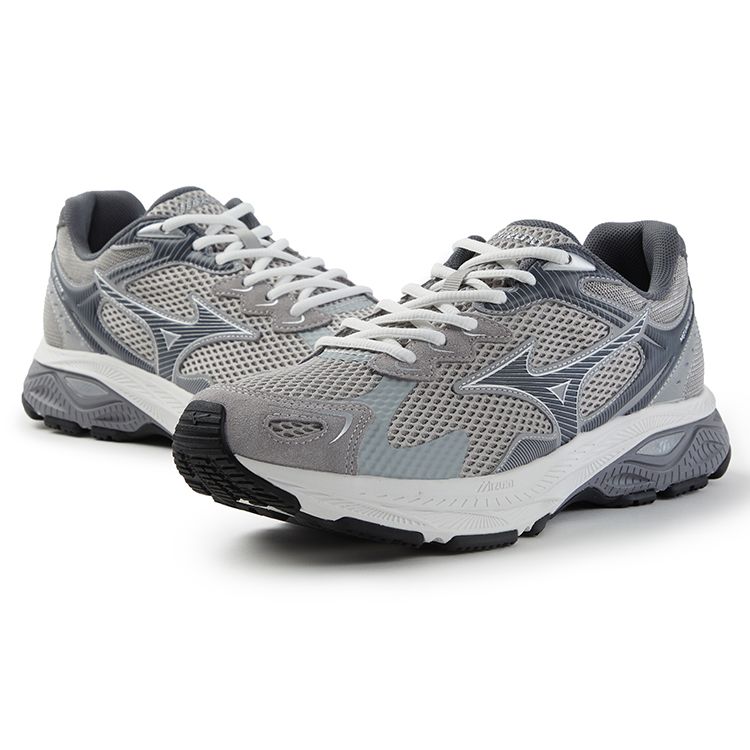 Mizuno Racer S Retro Trend Low-Top Casual Training Long-Distance Short-Distance Urban Commuting Running Shoes Unisex Sneaker Silver Gray D1GH223509