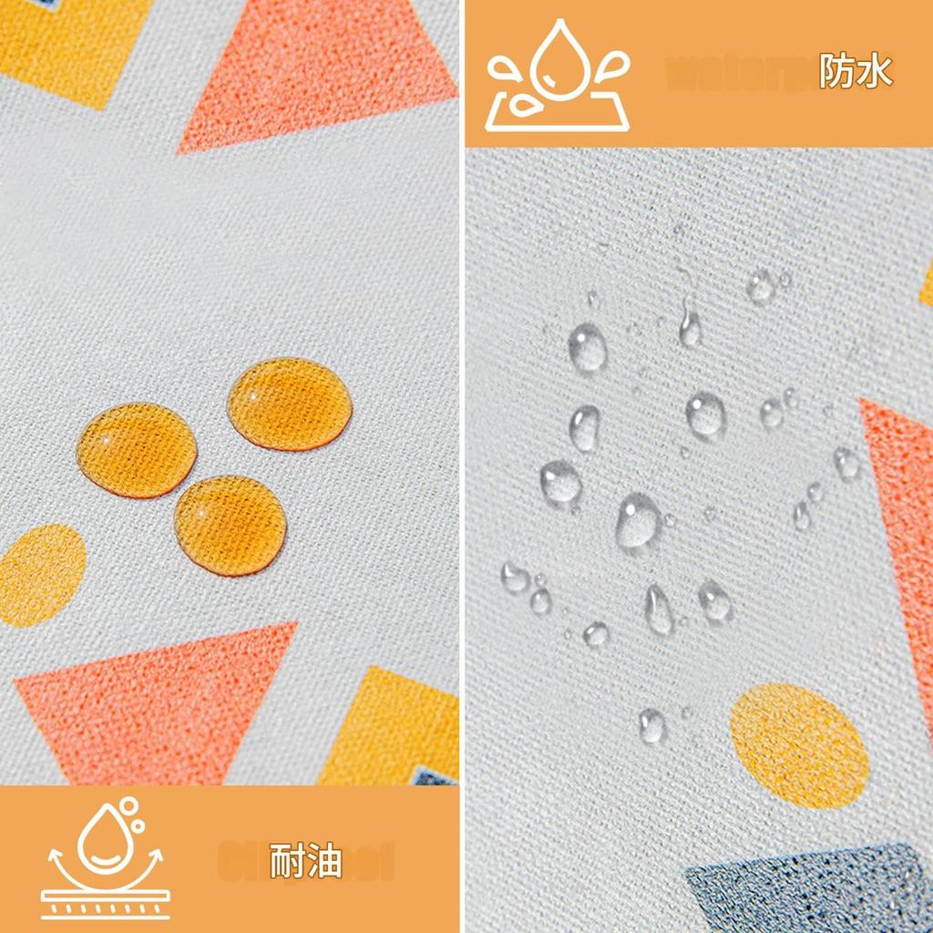 HARUMAKI Table Cover, Tablecloth, Table Mat, Cotton Linen, Colorful Geometric Pattern, Modern Tablecloth, 140*260cm/140*180cm, Tassel Table Cover, Hom
