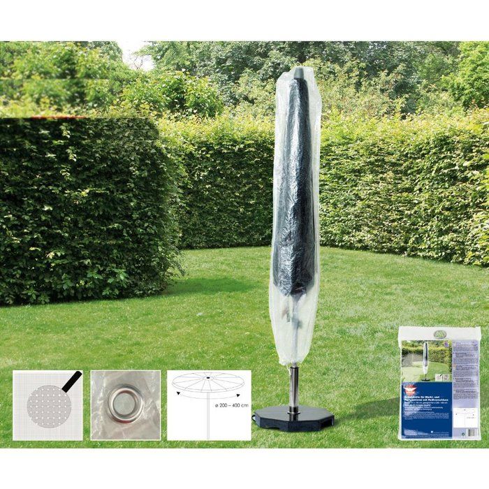 Transparent protective cover for garden parasol, Ø approx. 200-400, approx. 30x193