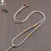 Hand-woven Adjustable Gold Jade Pendant Rope for Men and Women