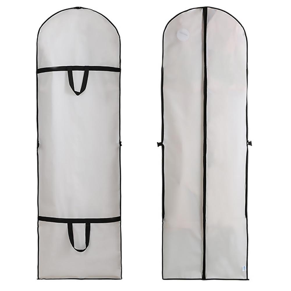

60*180cm Garment Bag Large Hanging Garment Cover Washable Wedding Dress Bag Travel Use білий