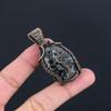 Larvikite Pendant, 999 Copper Wire Wrapped Pendant Gemstone Jewelry, Handmade Pendant Amazing Jewelry, Gift For Her