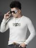 European Style High-End Printed Rhinestone Sweater for Men, Autumn and Winter Warm Base Layer Pullover Knitwear with Round Neck
