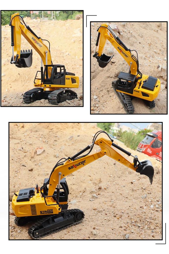 Excavator Car for Construction Vehicle with Wireless RC Excavator Model Car for Sandbox Perfect for or Birthday Gifts Radio-Controlled Kids,