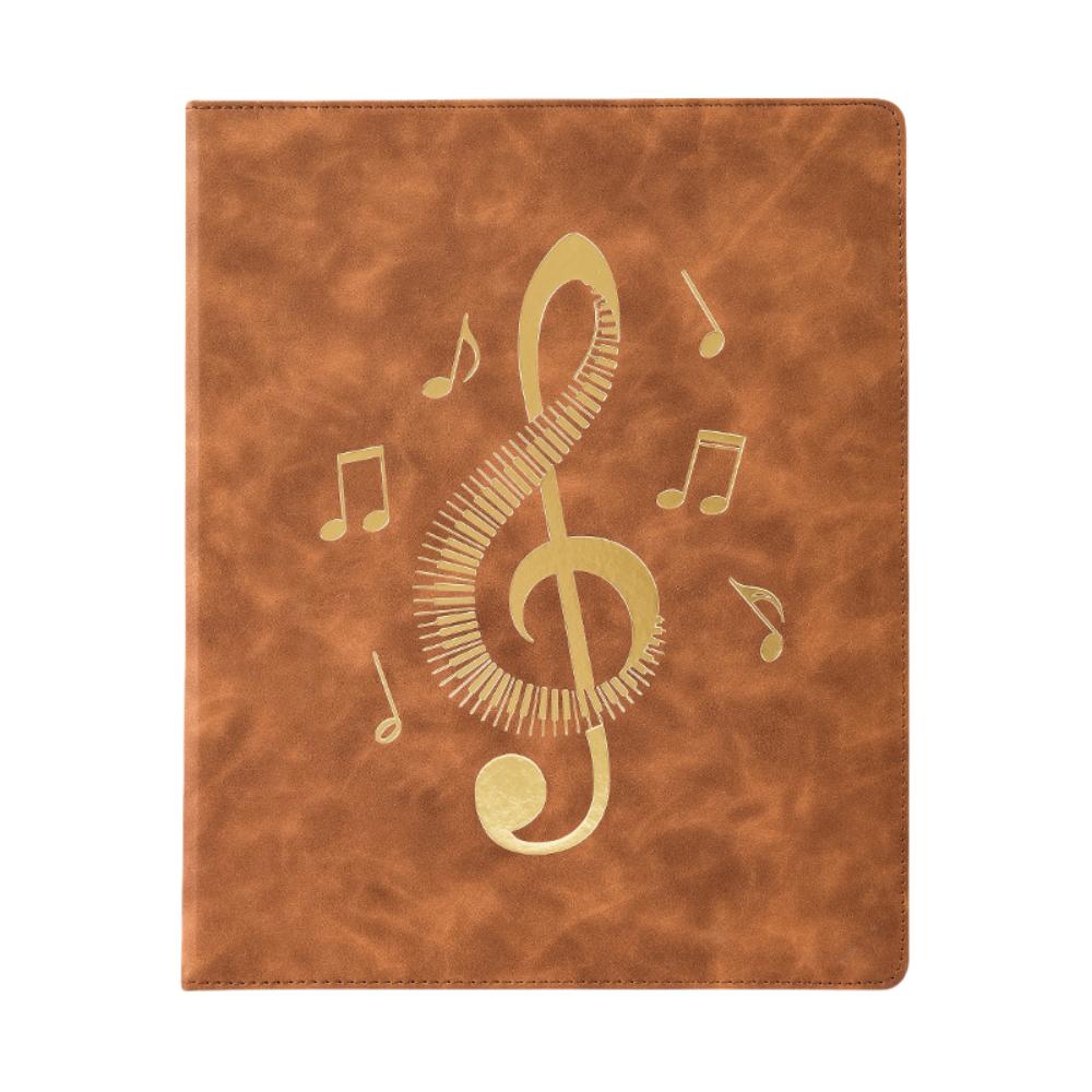 Dosar flexibil cu inele pentru partituri, cu clips detașabil pentru partituri A4, dosar pentru note