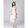 Aiyilian Women's French Floral Midi Dress
