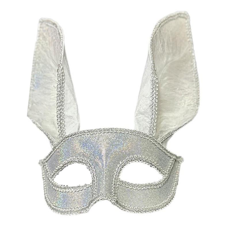 Rabbits Ears Masquerade Half Mask for Themed Event Proms and Festivals Party Rabbits Glitter Eyemask for Adult Unisex