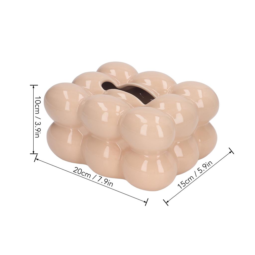 Electroplated Ceramic Tissue Box Case Holder Decorative Elegant Facial Tissue Napkin Dispenser Box
