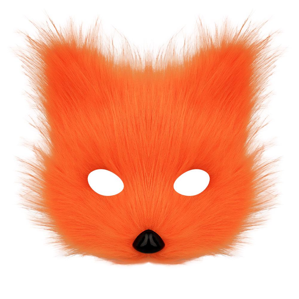 Handmade Halloween Fox Costume: Mask, Gloves & Plush Tail