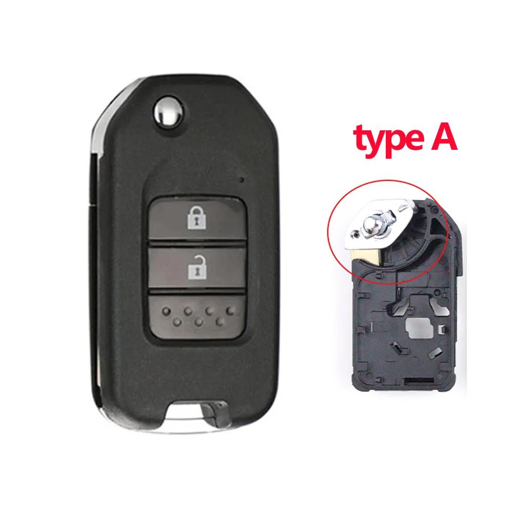 2/3 Bottons Car Key Fob Case Shell Housing For Honda Civic Cr-V Hr-V Accord Jade Crider Odyssey Xrv Crv City Jazz Marina Wisdom