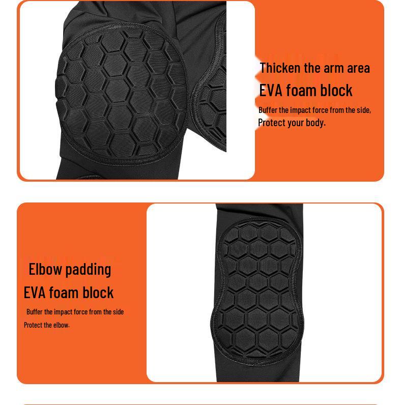 In-Stock Men's Rugby Goalkeeper Long Sleeve Training Uniform Set - Anti-Collision