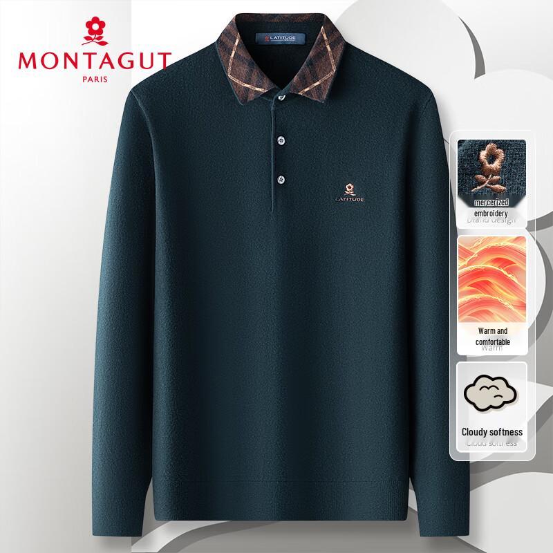 Мужской клетчатый трикотажный свитер-поло MONTAGUT M