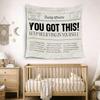 Daily Quote You Got This Newspaper Wall Tapestry Keep Believing In Yourself Motivational Text Article Bedroom Living Room