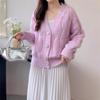 2024 Autumn Women's V-Neck Loose Knit Cardigan