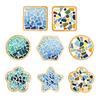 Mosaic Craft Coaster Making Kit for Adults DIY Glass Mosaic Tiles Kits Ceramic Art Bulk Materials Package for Women Kid Seniors Handmade Gifts