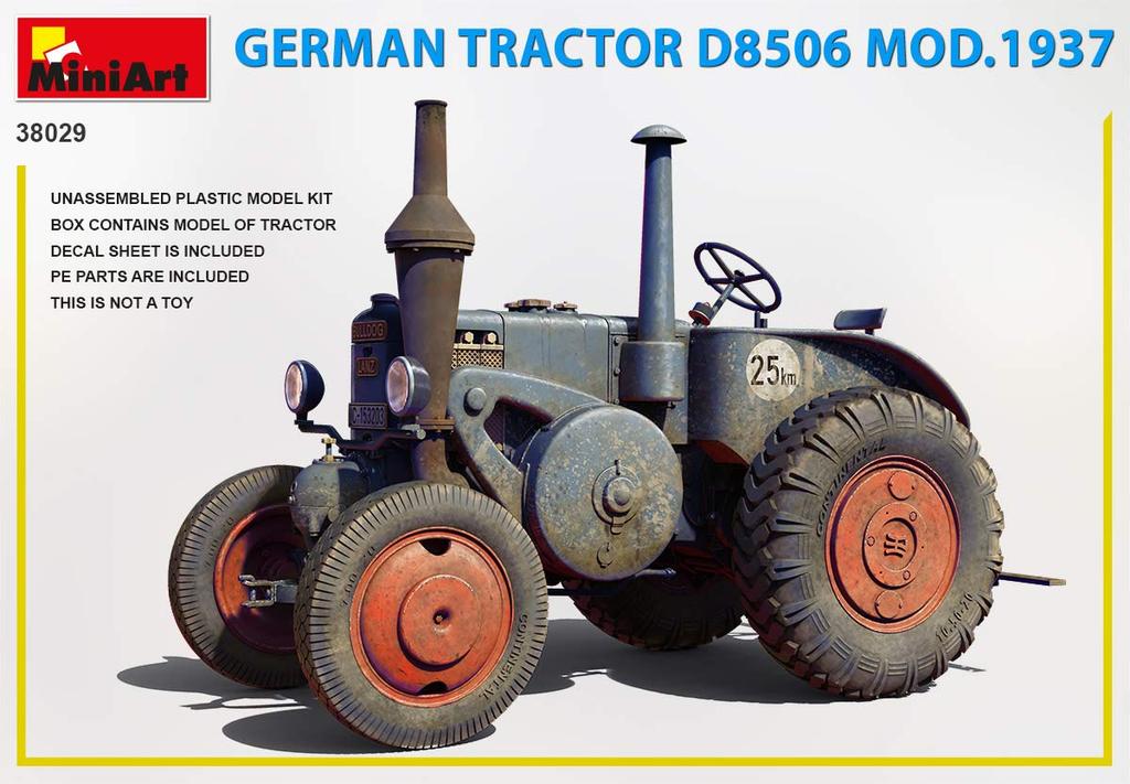 Miniart German Tractor D8506 1937 Plastic Model MA38029 1/35