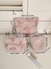 1Pc Pink Bow Knot Multi-functional Large Capacity Cosmetic Bags Organizer Women Handbag Makeup Brush Storage Bag Case