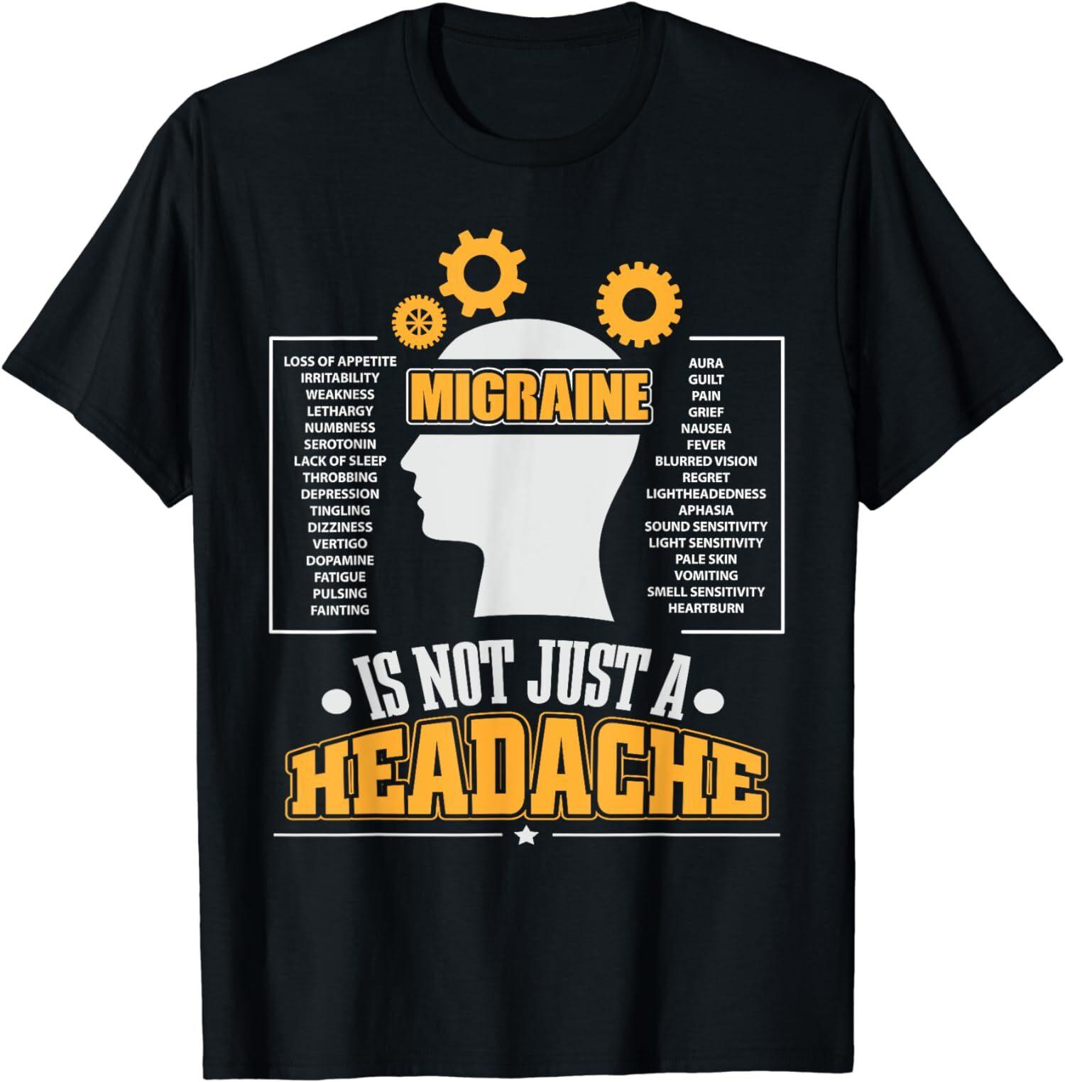 NEW LIMITED Migraine Is Not Just A Headache Depression Pain Awareness T-Shirt XL