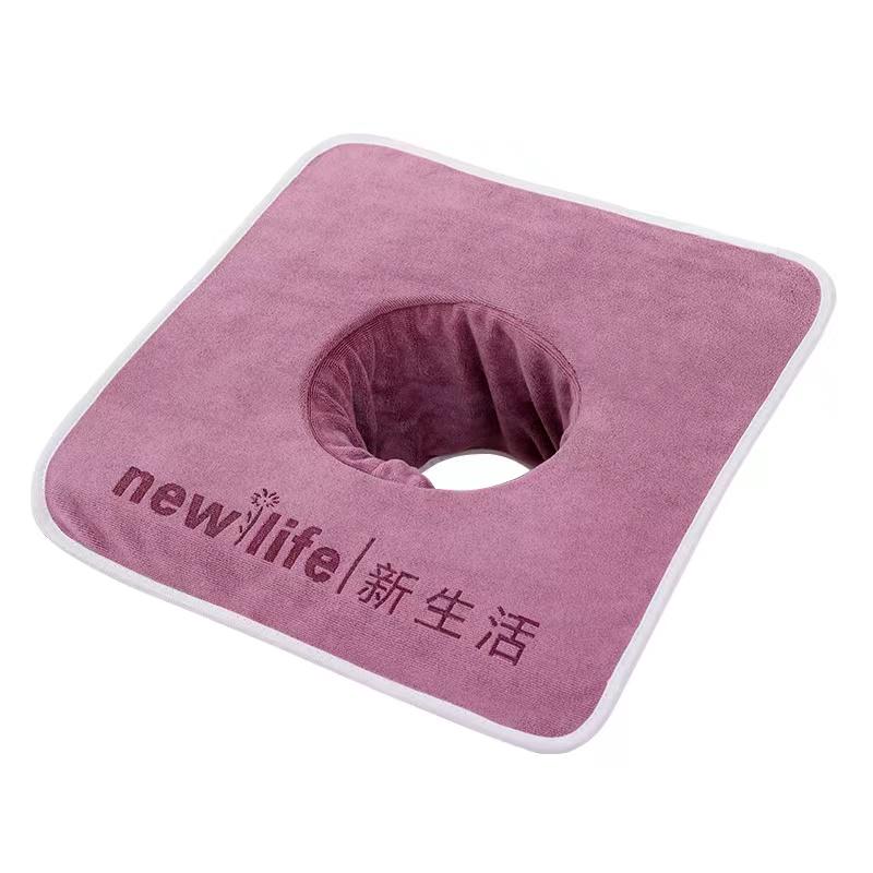 Soft Absorbent Beauty Salon Bed Head Hole Face Towel with Customizable Logo