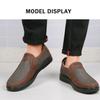 Mens Canvas Slip On Loafer Orthopedic Pain Relief Breathable Soft Sole Flats Shoes Outdoor Lightweight Non-slip Walking Shoes