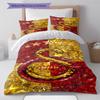 Cartoon Pattern Bedding Quilt Set Quilt Cover Pillowcase Home Decoration Birthday Gift (1 * Duvet Cover + 2 * Pillowcase, Without Core)
