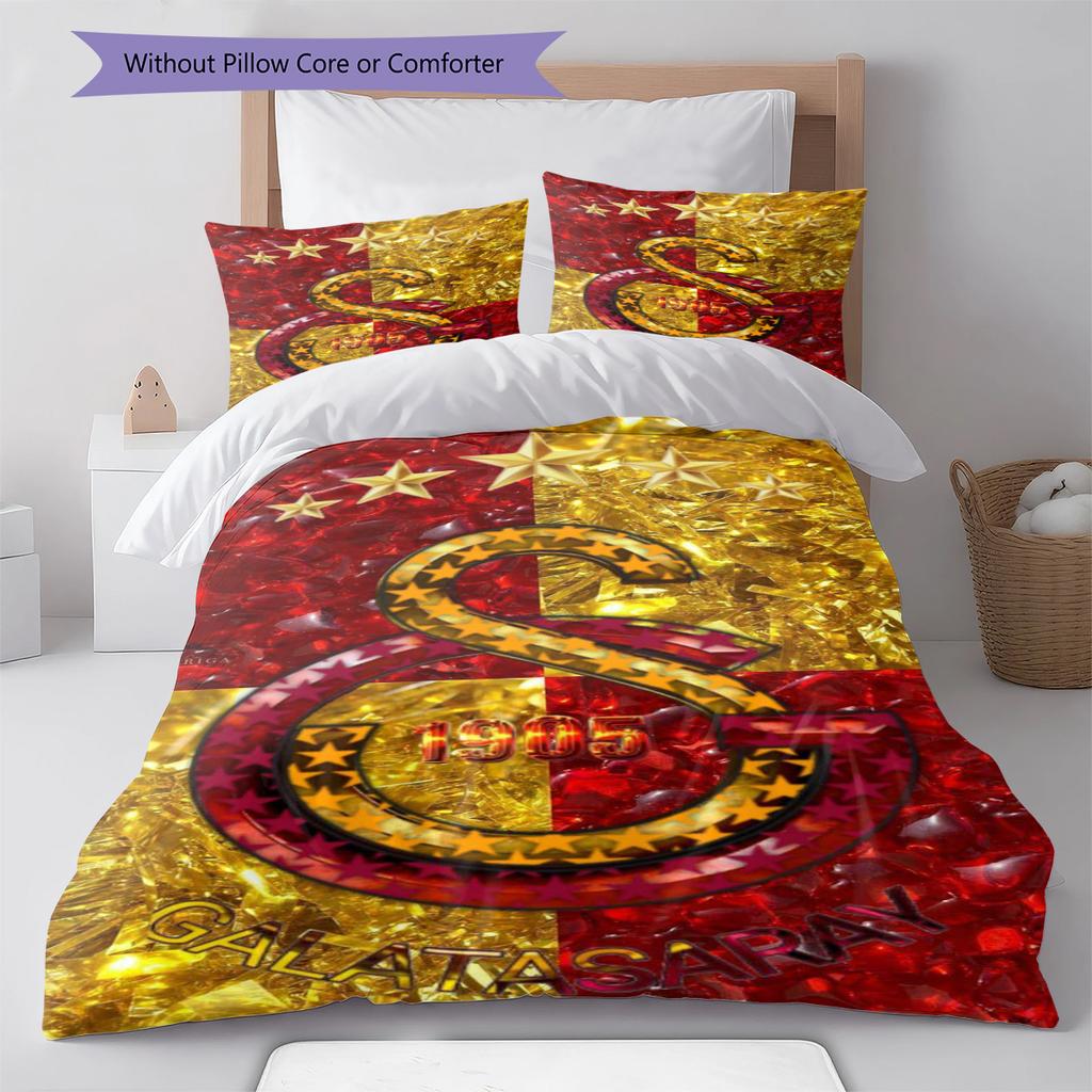 Cartoon Pattern Bedding Quilt Set Quilt Cover Pillowcase Home Decoration Birthday Gift (1 * Duvet Cover + 2 * Pillowcase, Without Core)