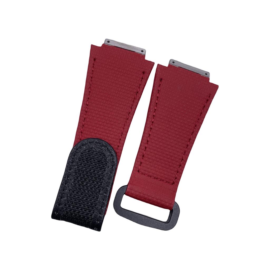 Customized Rubber Watchband for Richard Strap Hook and Loop Fluororubber RM011 RM030 RM010 RM055 Bracelet Screw Down Connection