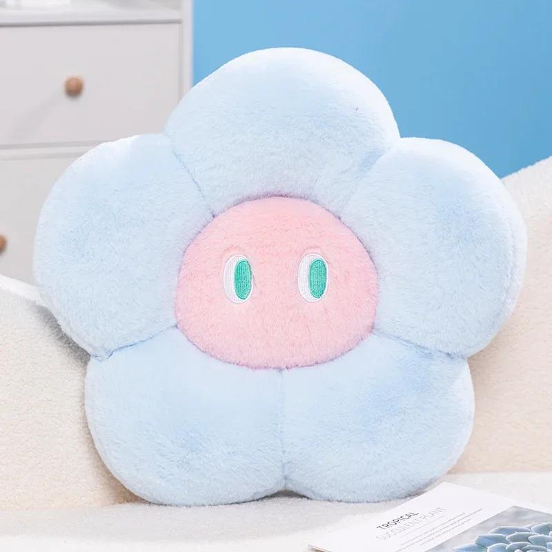 1PC 45/60cm Cartoon Simulation Flower Plush Cushion Stuffed Soft Plant Flower Washable Throw Pillow Chair Car Home Decor Gifts