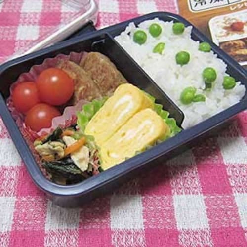 OSK Whole Freezer Lunch Box, Navy (650ml / Set of 2) - Freezer-safe, Microwave-safe, Bento Box for Women and Children