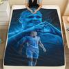 Haaland Football FlAannel Blanket, High Quality Comfortable for All Seasons, Home Decor, Warmth and Comfort