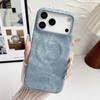Applicable to iPhone17ProMax denim pattern magnetic mobile phone case skin feeling Apple 16Pro anti-drop 15 protective case