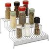 3 Tier Spice Rack Organizer Pave Diamond Design Non-Marring Feet Durable Iron Wire Storage Solution Kitchen Cabinets Countertops