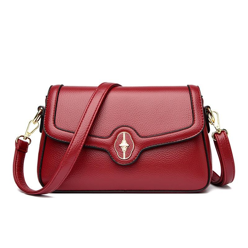 Women's bag, high-end clamshell messenger bag, light luxury temperament, single shoulder women's backpack, fashionable and simple small square bag.