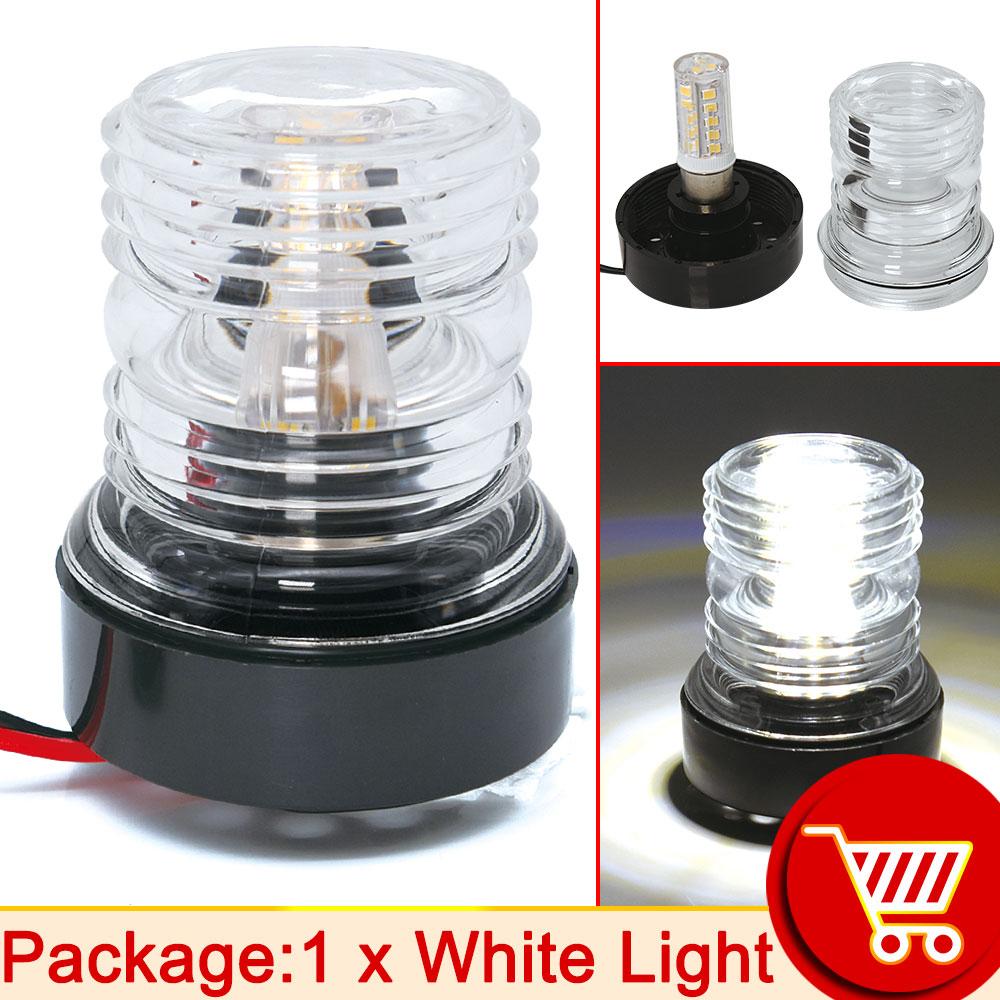 12V Red Green White Signal Light Marine Boat Yacht Navigation Light 360 Degree LED Anchor Lights Indicator Spot Lights Sailing